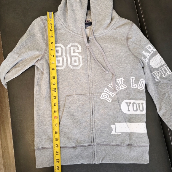 Victoria's Secret PINK Grey White Bling Fashion Show Collection Tracksuit M - Picture 9 of 13